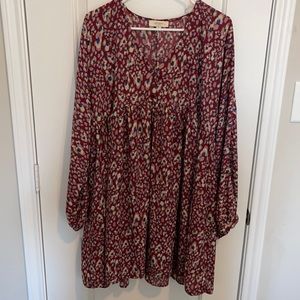 Babydoll maroon dress
